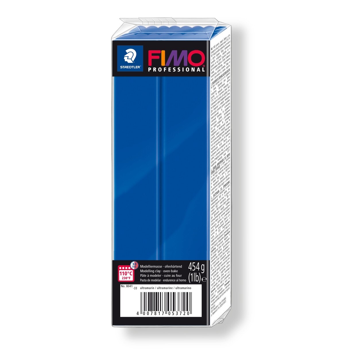 Lut polimeric Fimo Professional pentru modelaj Ultramarine 454g STH-8041-33